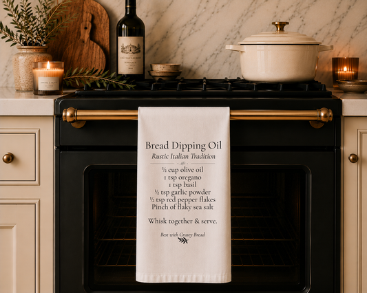 Bread Dipping Oil Recipe Tea Towel