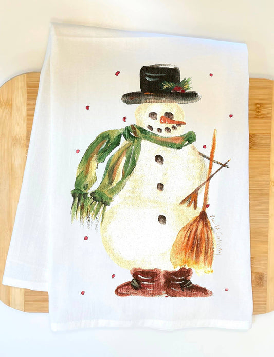 Frosty Green Scarf Kitchen Towel