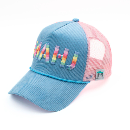 MAHJONG HAT | Corduroy Trucker | MAHJ: Pink