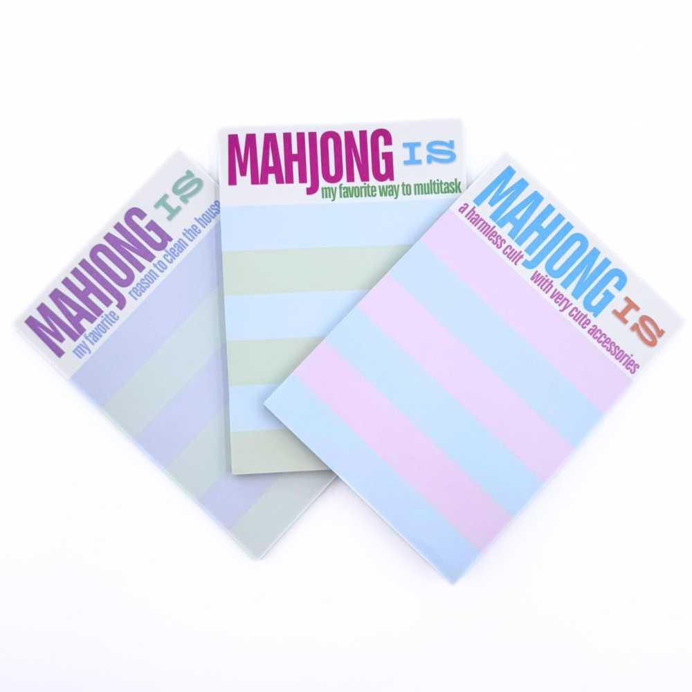 MAHJONG NOTEPAD  |  5x7 inches  |  100 Pages: My favorite way to multitask