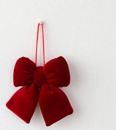 Christmas Red Velvet Bow Decoration: M