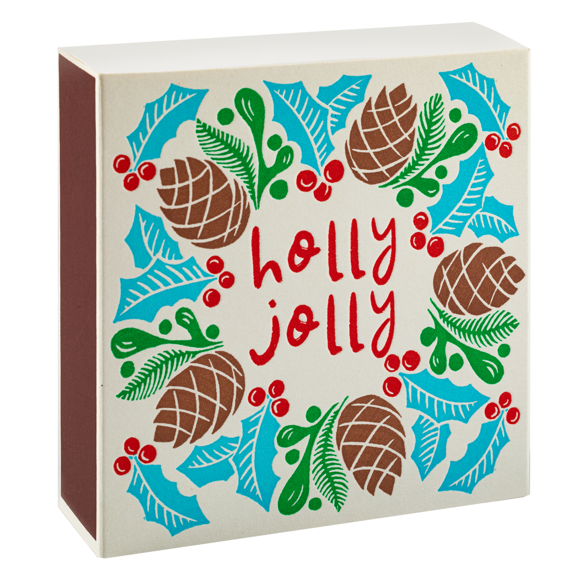 Holly Jolly Wreath | Square - Safety Matches 🎄