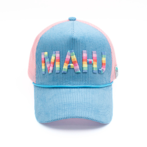 MAHJONG HAT | Corduroy Trucker | MAHJ: Pink