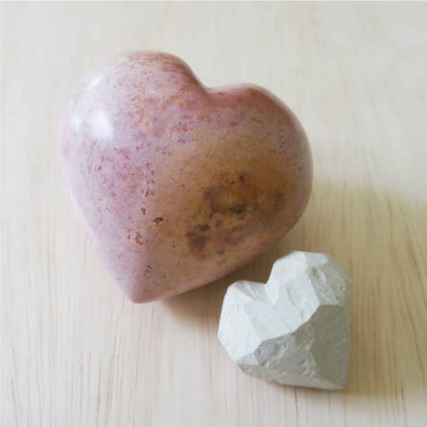 Large Heart Paperweight, Natural Stone