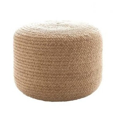 Braided Natural Indoor/Outdoor Pouf