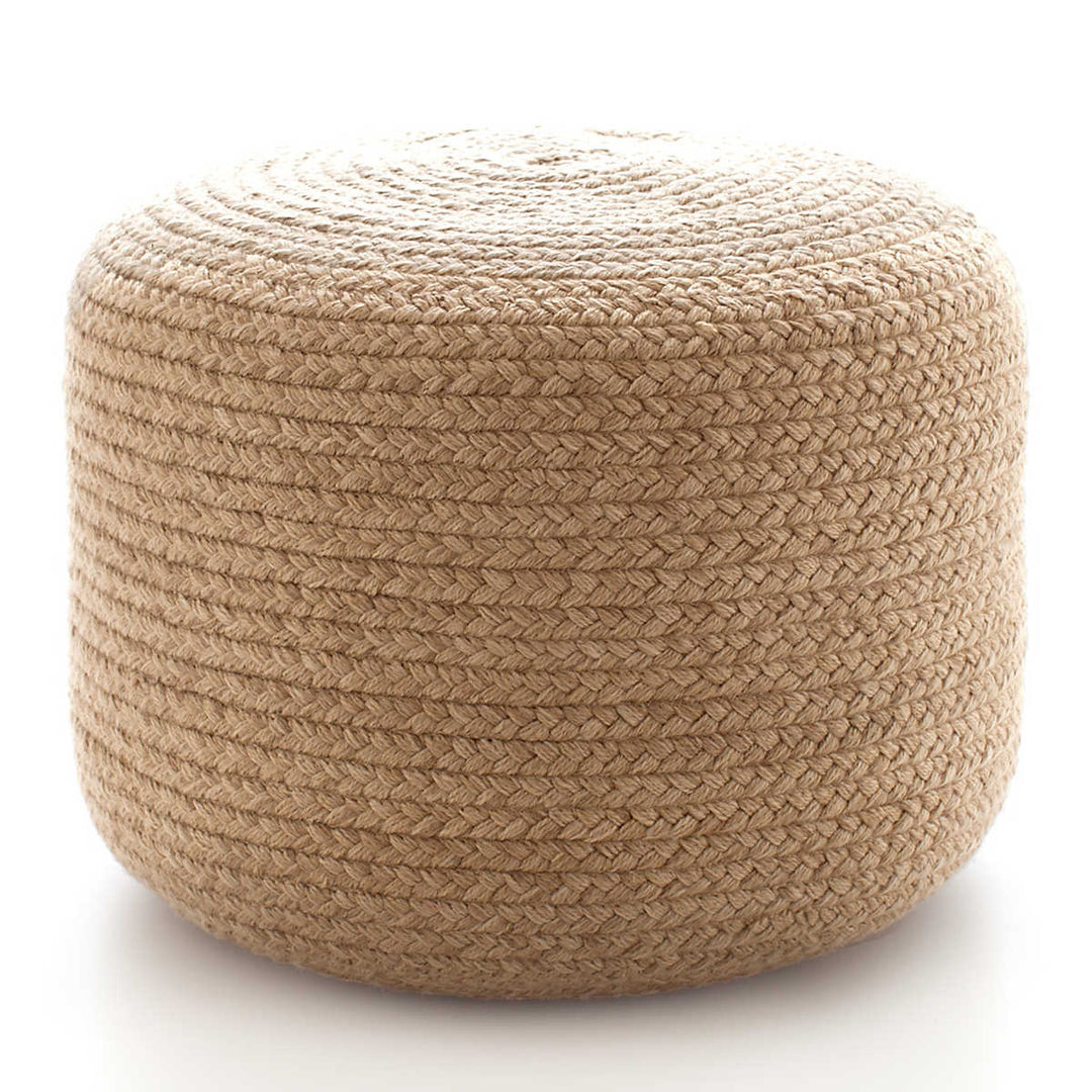 Braided Natural Indoor/Outdoor Pouf