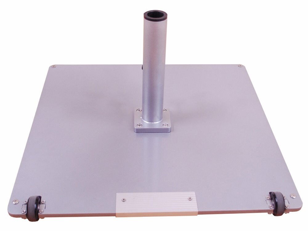 75 lb Steel Plate Base w/Rollers