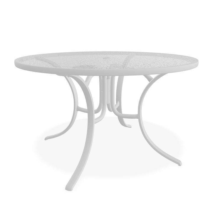 48" Round Glass Top Dining Table