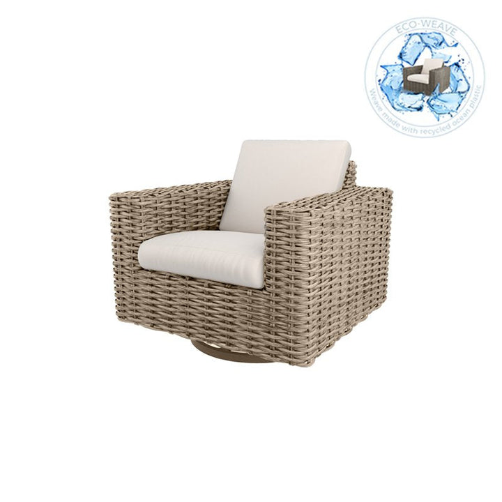 Mia Swivel Glider - Fog/Static Snow