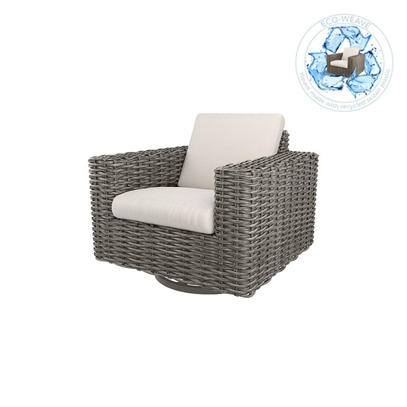 Mia Swivel Glider - Fog/Static Snow