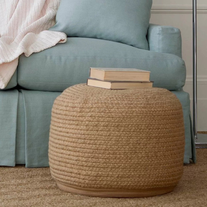 Braided Natural Indoor/Outdoor Pouf