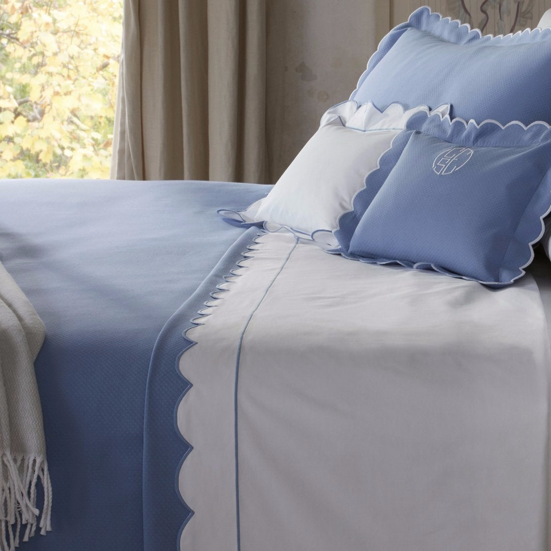 Diamond Pique Coverlet and Sham