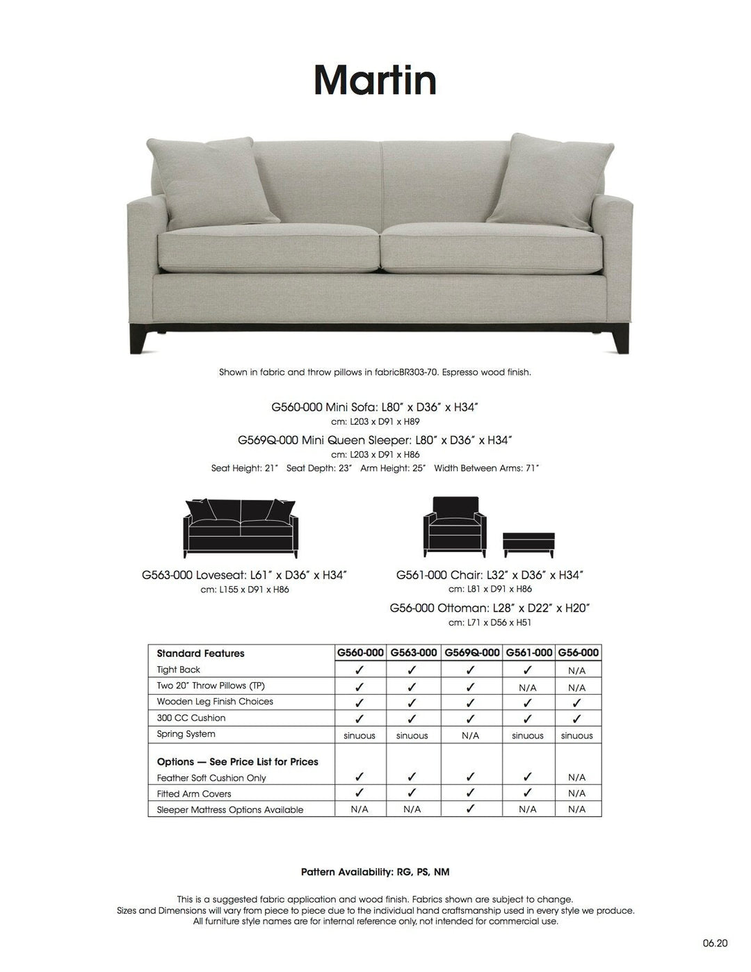 Martin Sofa by Rowe