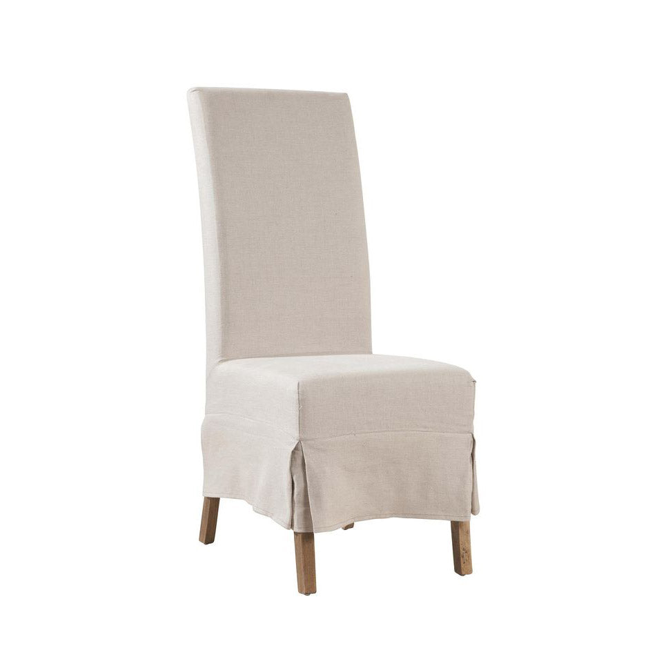 Linen Slipcovered Parsons Chair